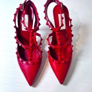 Valentino Red Leather Rockstud